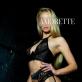 Amorette International Elite Escort Model Chiara Black Lingerie